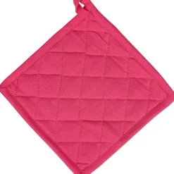 Gant de cuisine et manique rose fuchsia