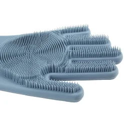 Gant en silicone pour vaisselle bleu x2