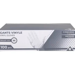 Gant en vinyle à usage unique x 100 taille M