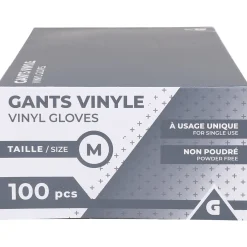 Gant en vinyle à usage unique x 100 taille M