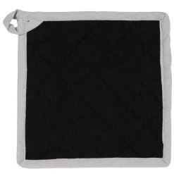 Gant et manique de cuisine noir et gris