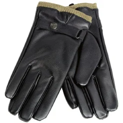 Gant noir imitation cuir