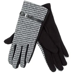 Gant pied de poule noir et blanc textile