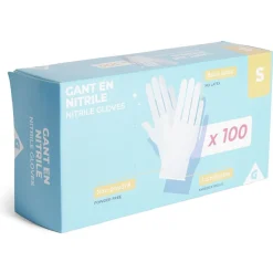 Gants en nitrile taille S x100 bleu