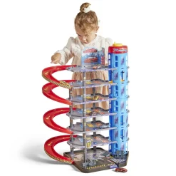 Garage voiture avec pistes de courses.