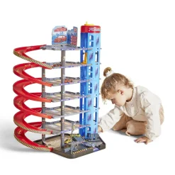 Garage voiture avec pistes de courses.