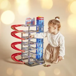 Garage voiture avec pistes de courses.