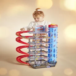 Garage voiture avec pistes de courses.