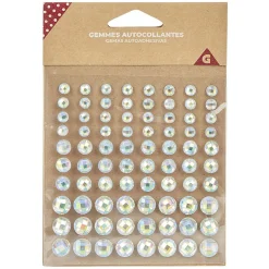 Gemme autocollante argentée