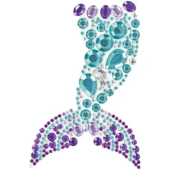 Gemme autocollante bleu et violet