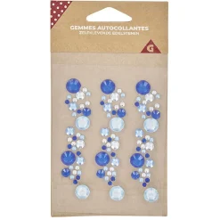 Gemme autocollante bleue