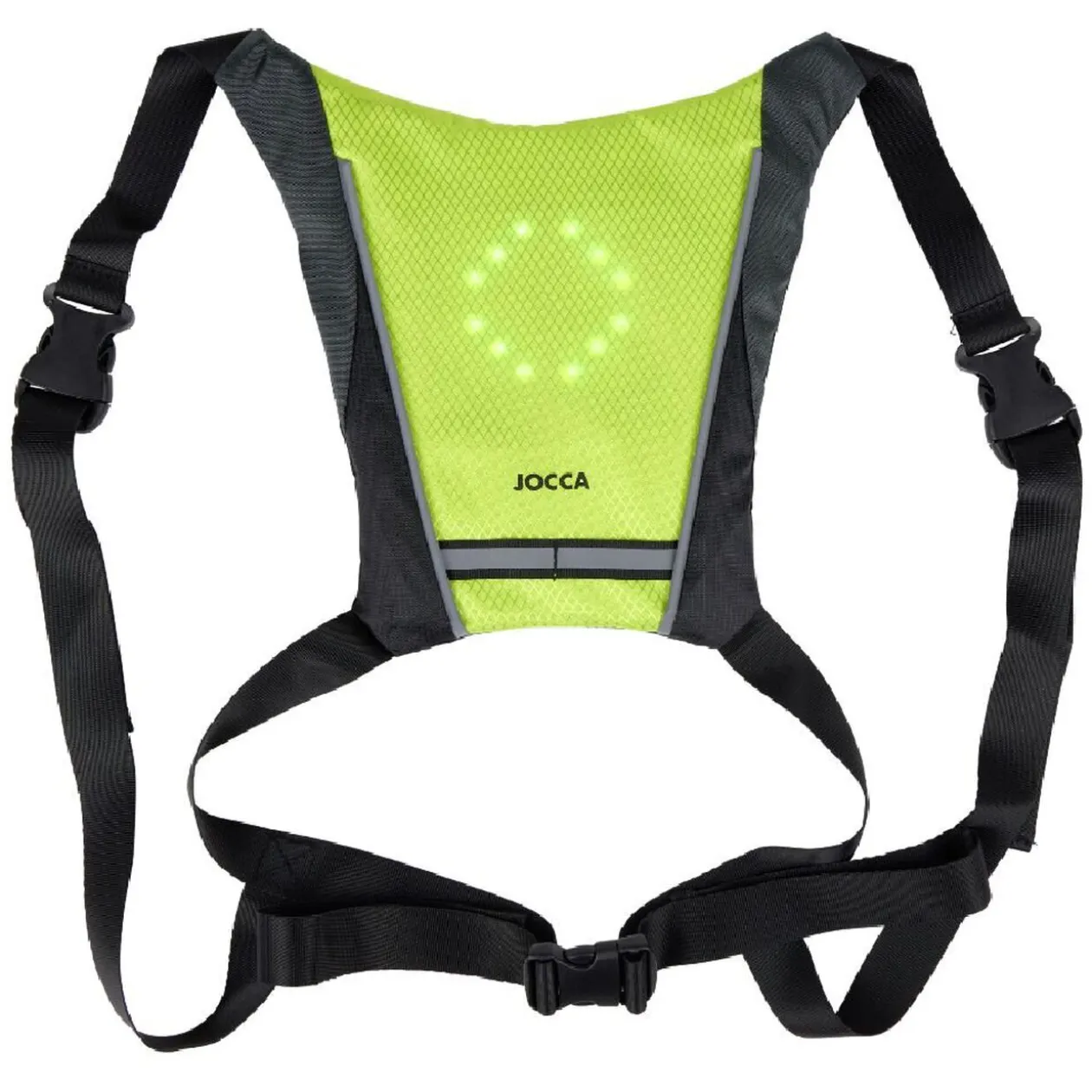 Gilet signalétique LED vert et noir
