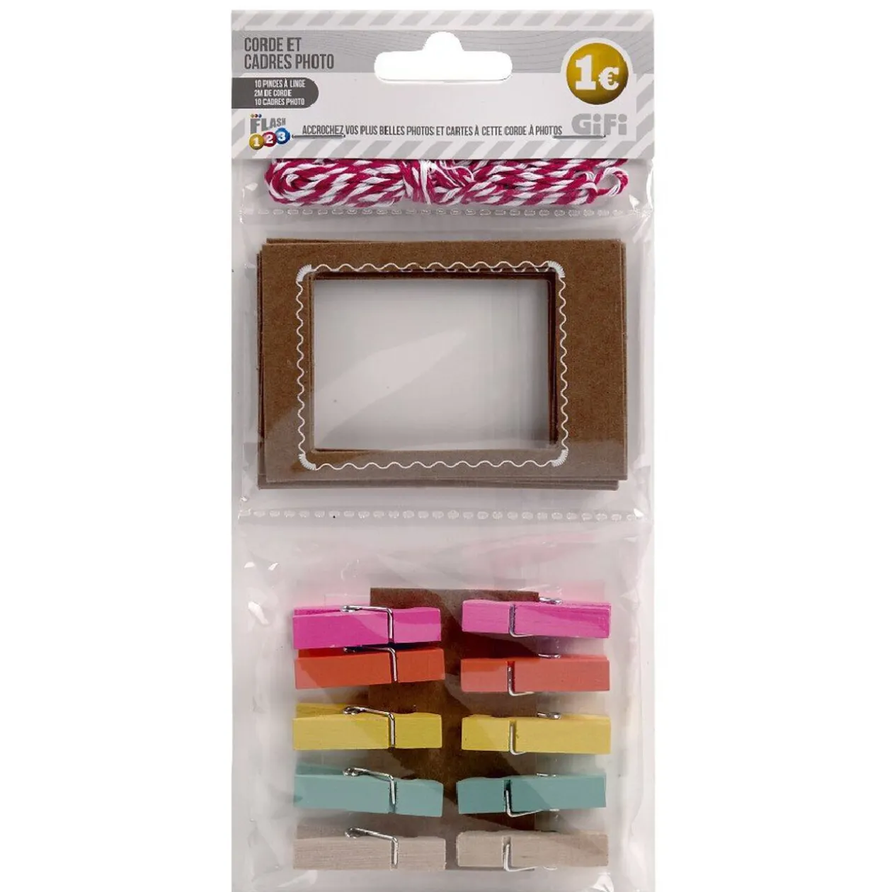 Guirlande en cordelette pour photos 21 pièces