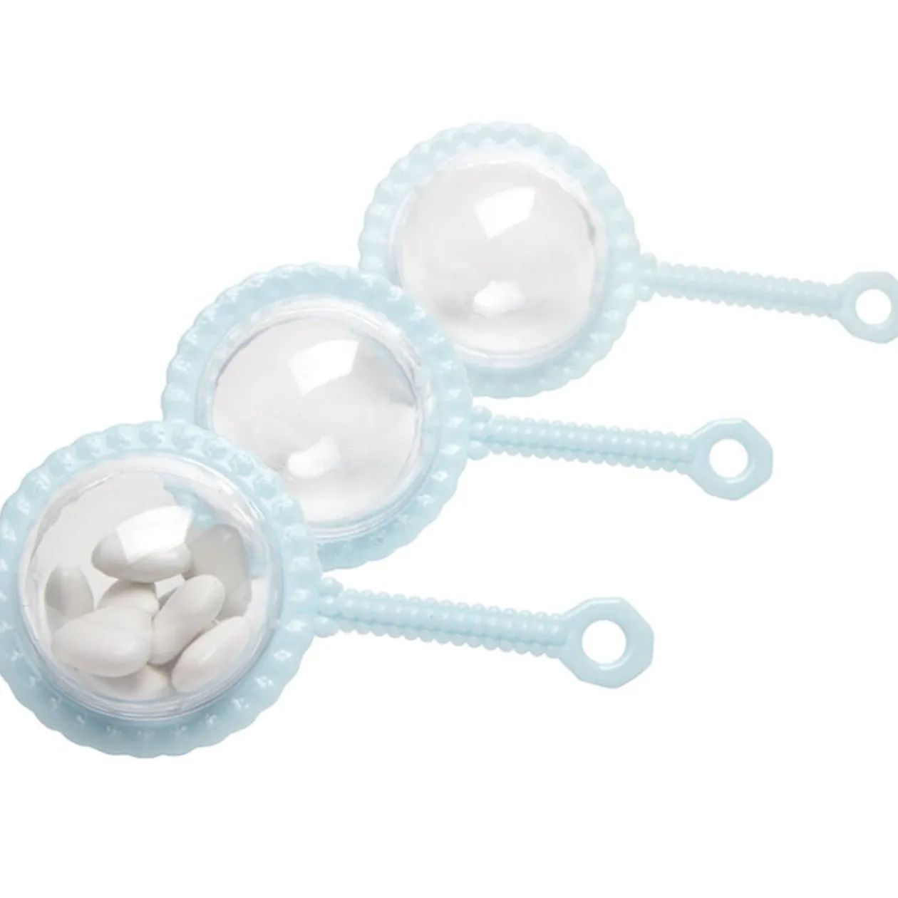 Hochet bleu à dragées x3