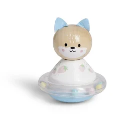 Hochet bois et plastique Ø8xH8,6cm - 3 modèles