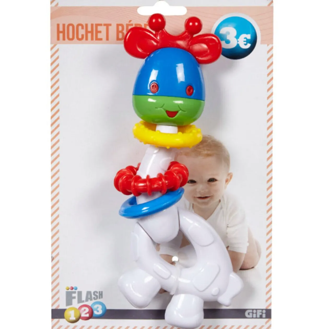 Hochet girafe multicolore