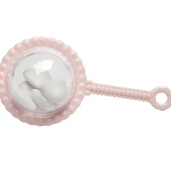 Hochet rose à dragées x3