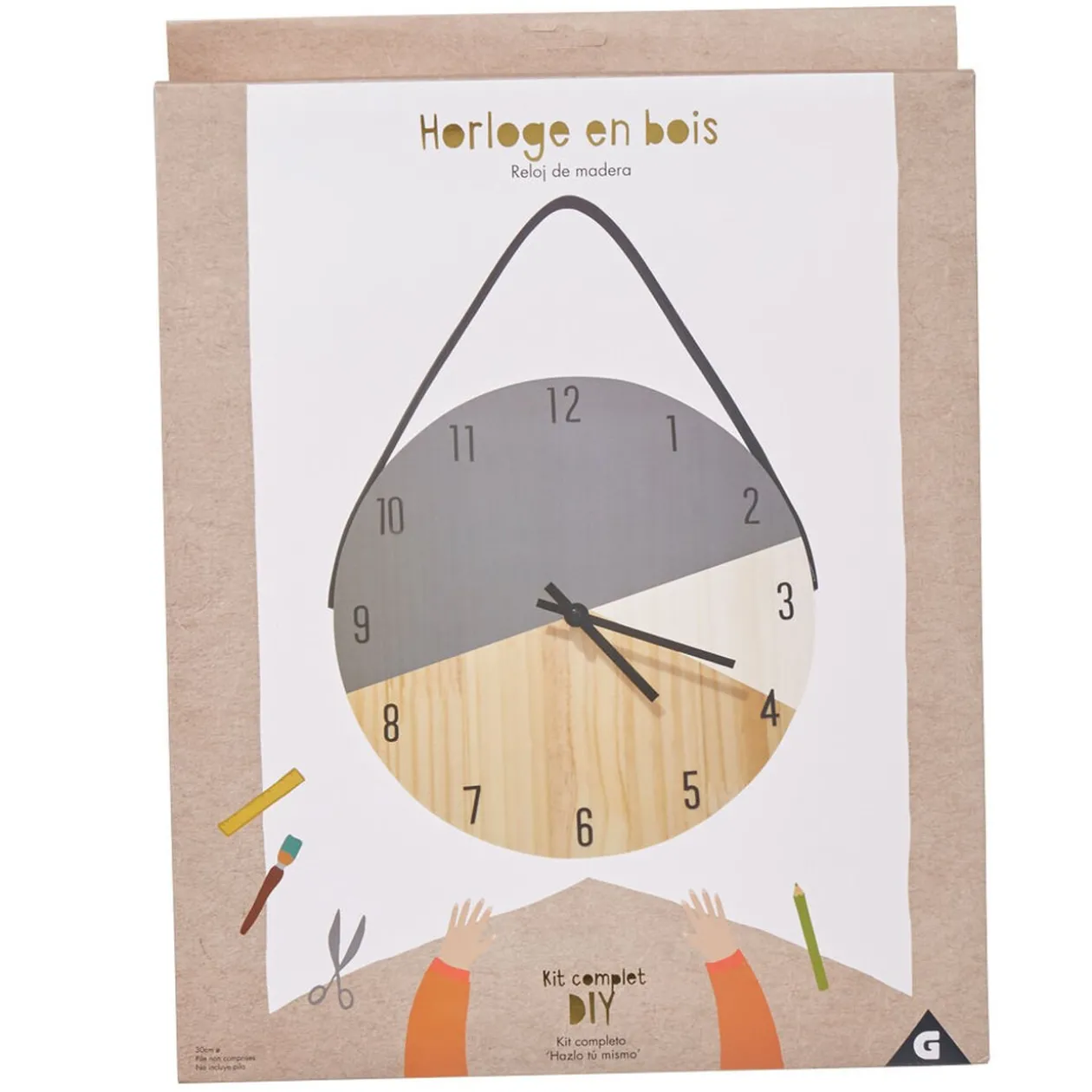 Horloge en bois à fabriquer ø 30 cm