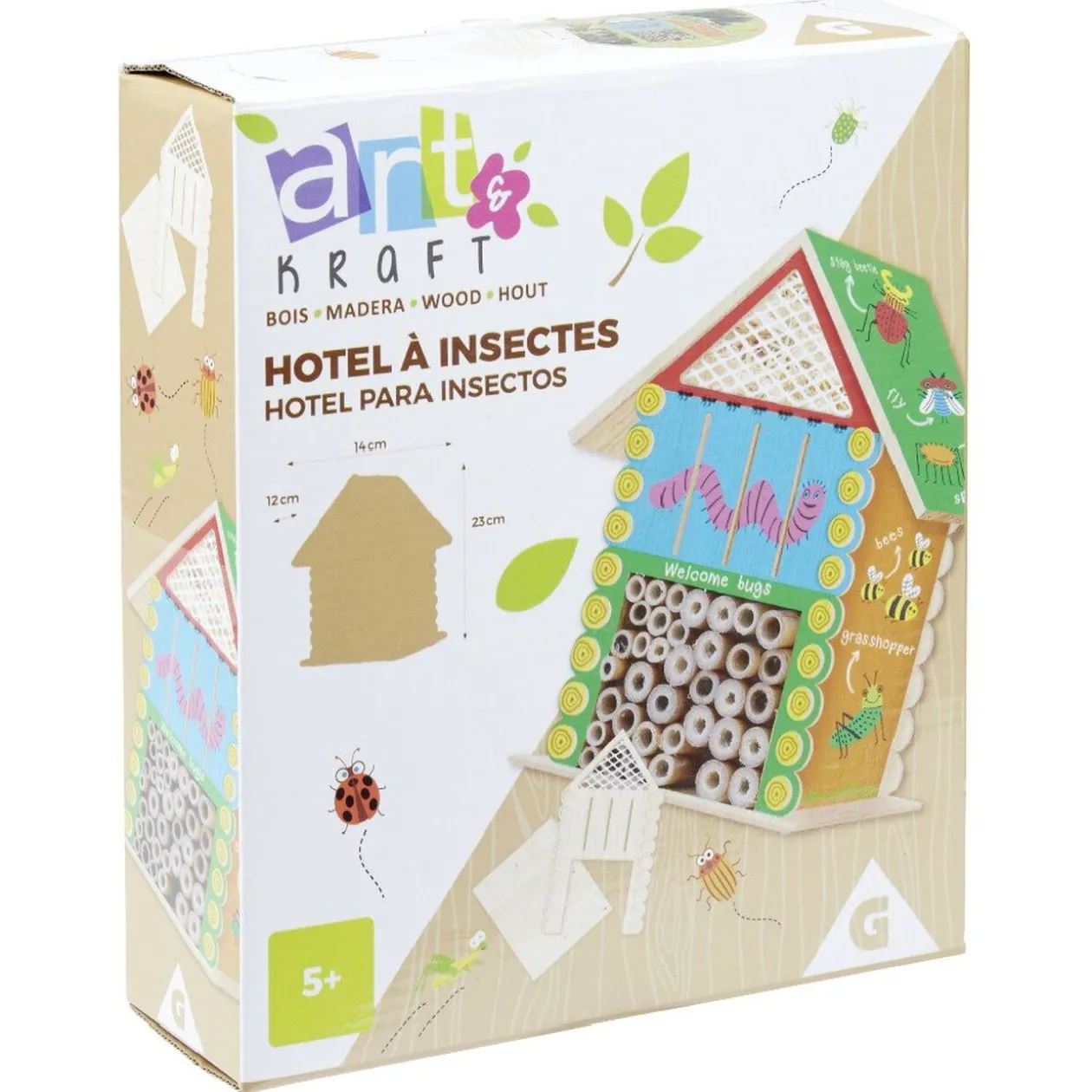 Hôtel à insectes à décorer en bois
