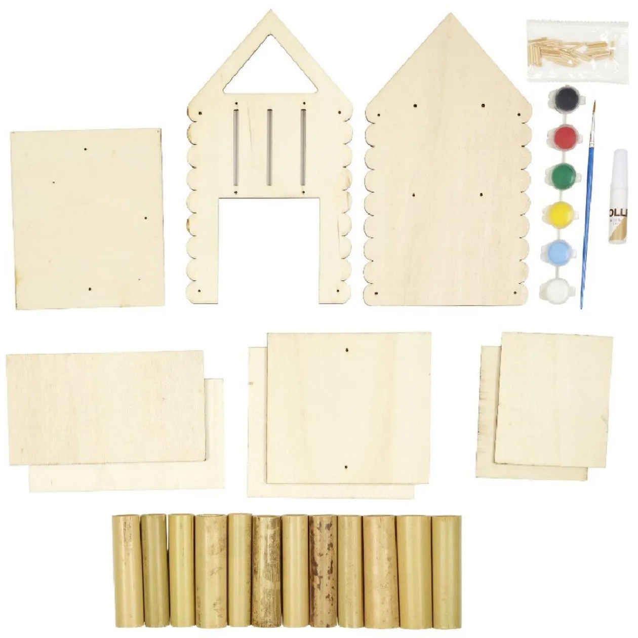 Hôtel à insectes à décorer en bois