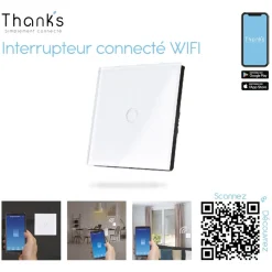 Interrupteur connecté wifi 1 bouton