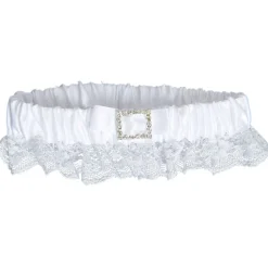 Jarretière blanche à dentelle