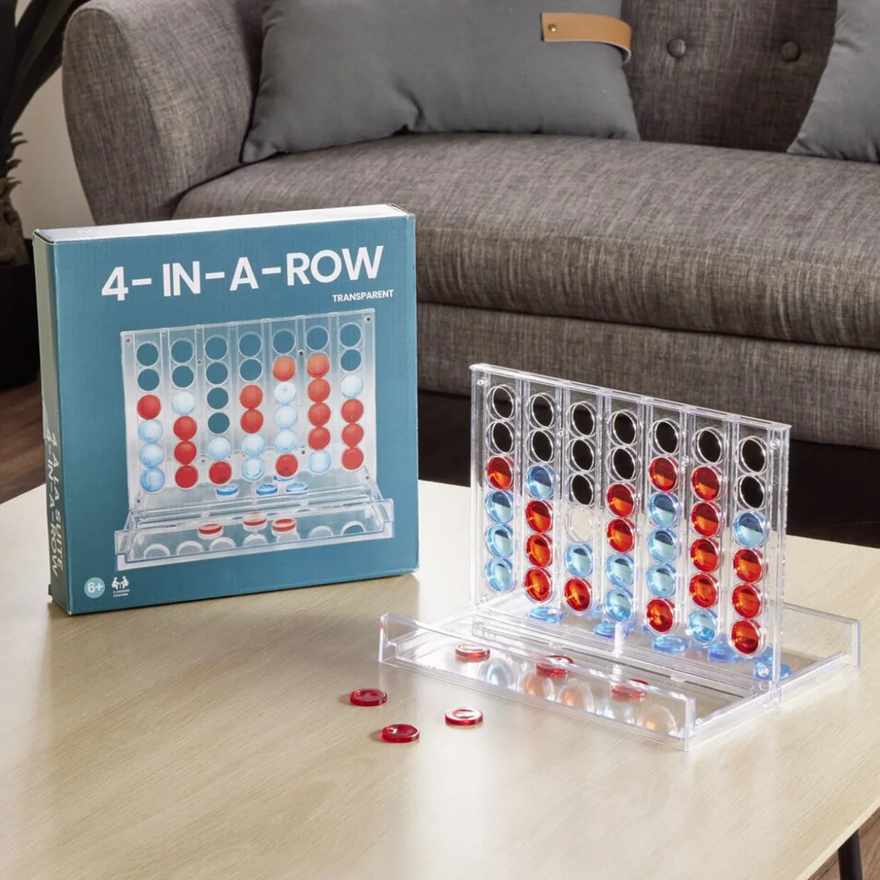 Jeu 4 d'affilés transparent