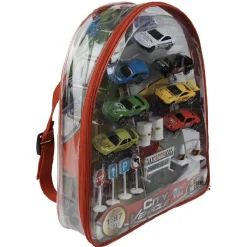 Jeu 8 petites voitures et accessoires de signalisation