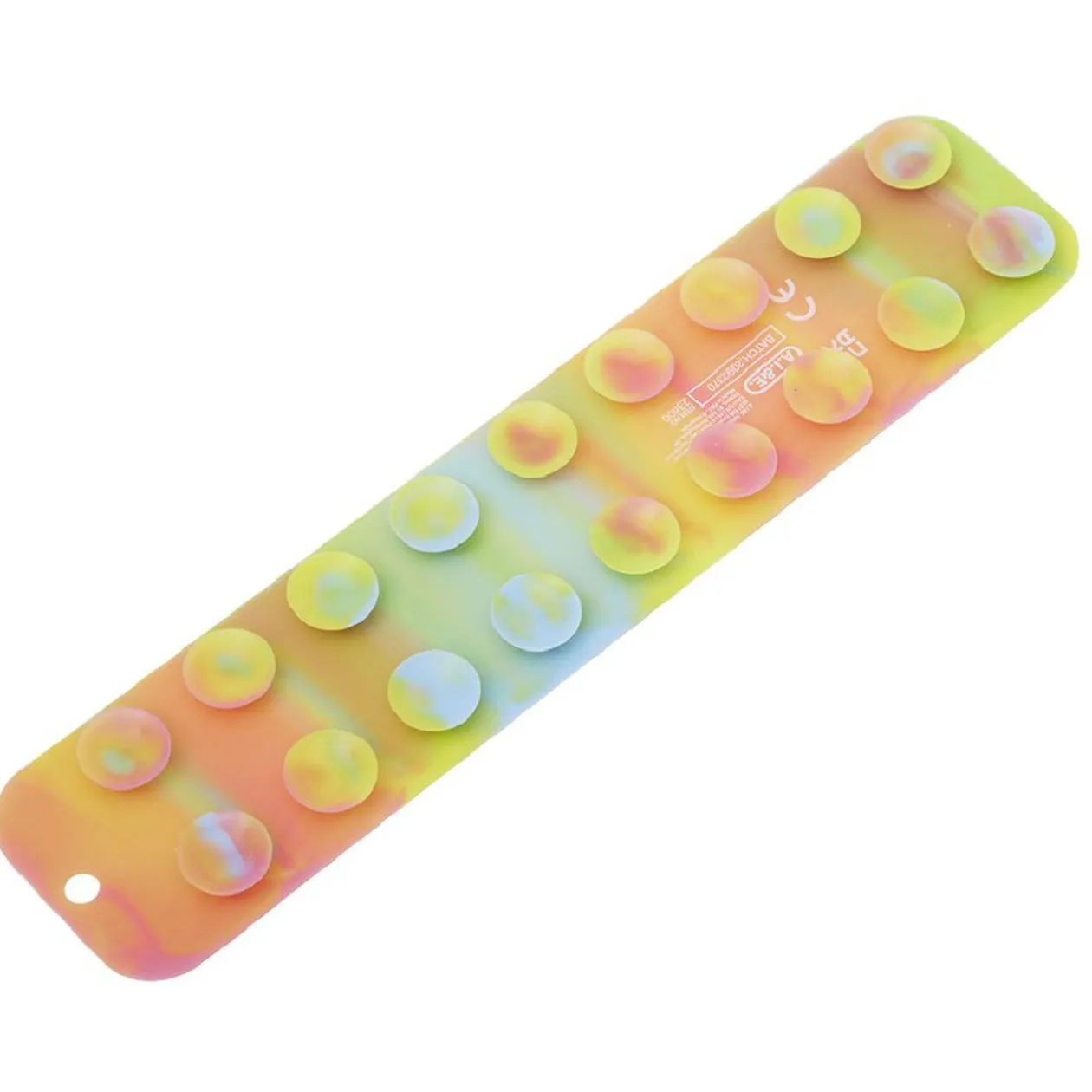 Jeu Anti-Stress bande flexibles avec ventouses multicolore L18,5 cm