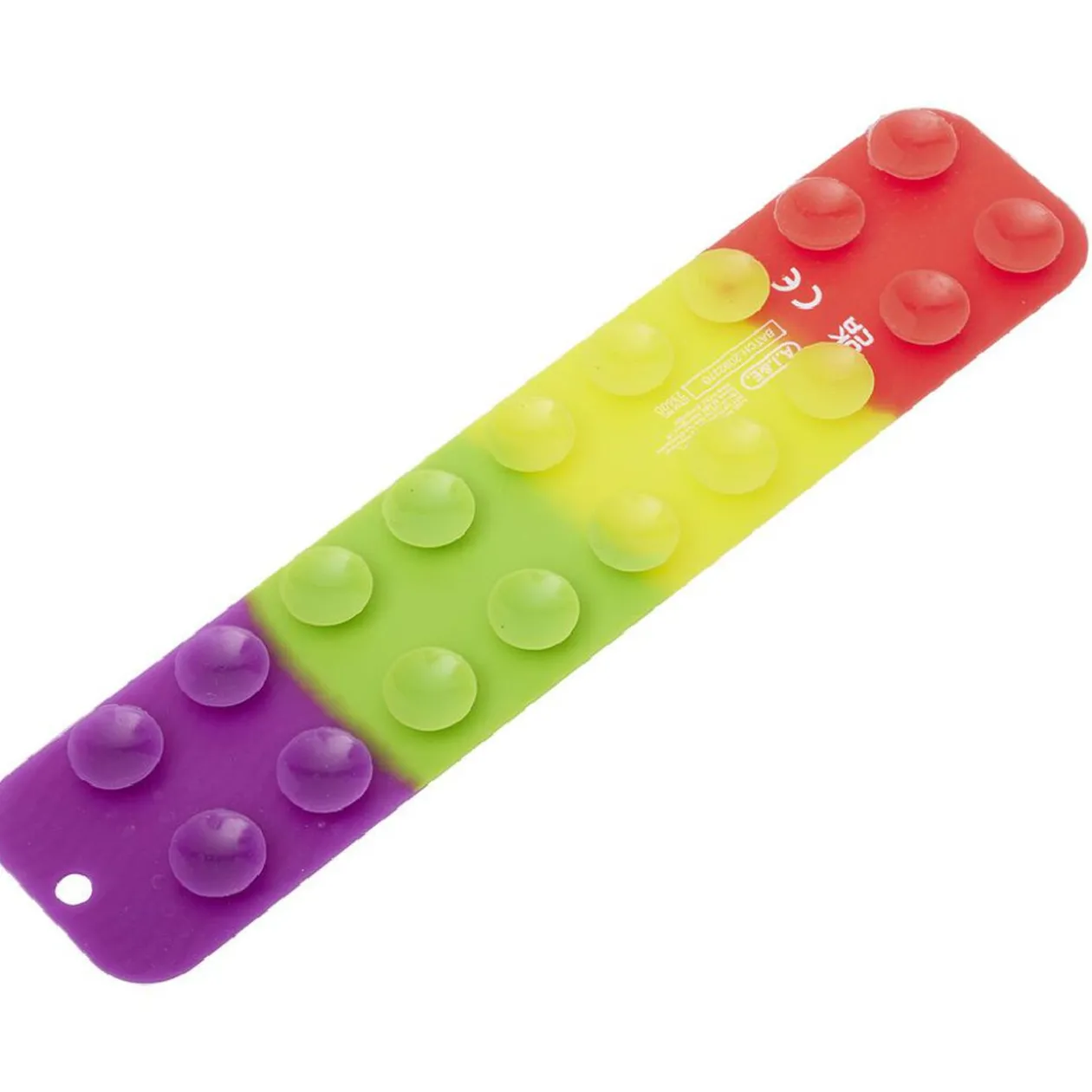 Jeu Anti-Stress bande flexibles avec ventouses multicolore L18,5 cm