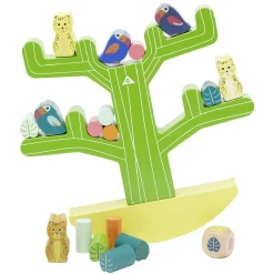 Jeu arbre balancier animaux et formes en bois