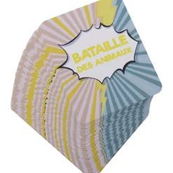 Jeu bataille des animaux de la jungle en bois 50 cartes