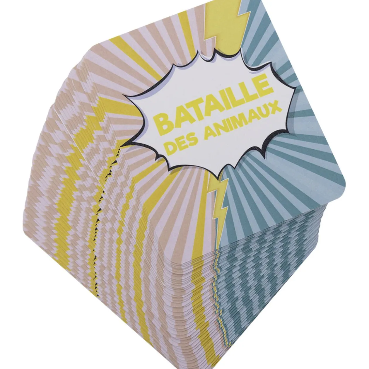 Jeu bataille des animaux de la jungle en bois 50 cartes