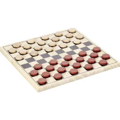 Jeu échecs et dames 2 en 1 en bois