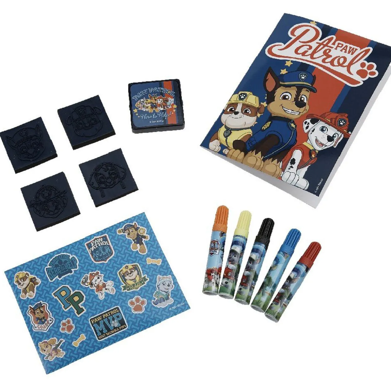 Jeu créatif coloriage et tampons Pat Patrouille