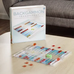 Jeu de backgammon transparent 24,8x30cm