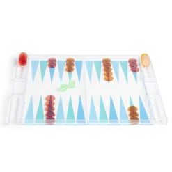 Jeu de backgammon transparent 24,8x30cm
