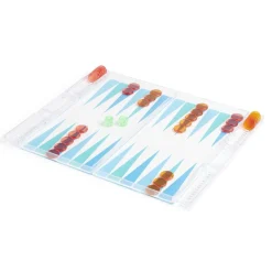 Jeu de backgammon transparent 24,8x30cm