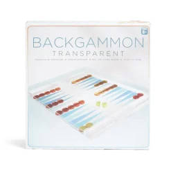Jeu de backgammon transparent 24,8x30cm