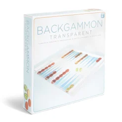 Jeu de backgammon transparent 24,8x30cm