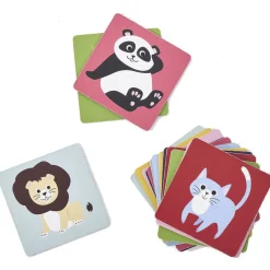 Jeu de cartes mémo géant animaux