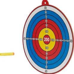 Jeu de cible pour toilettes avec pistolet fléchettes et cible