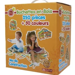 Jeu de construction 300 bûchettes en bois