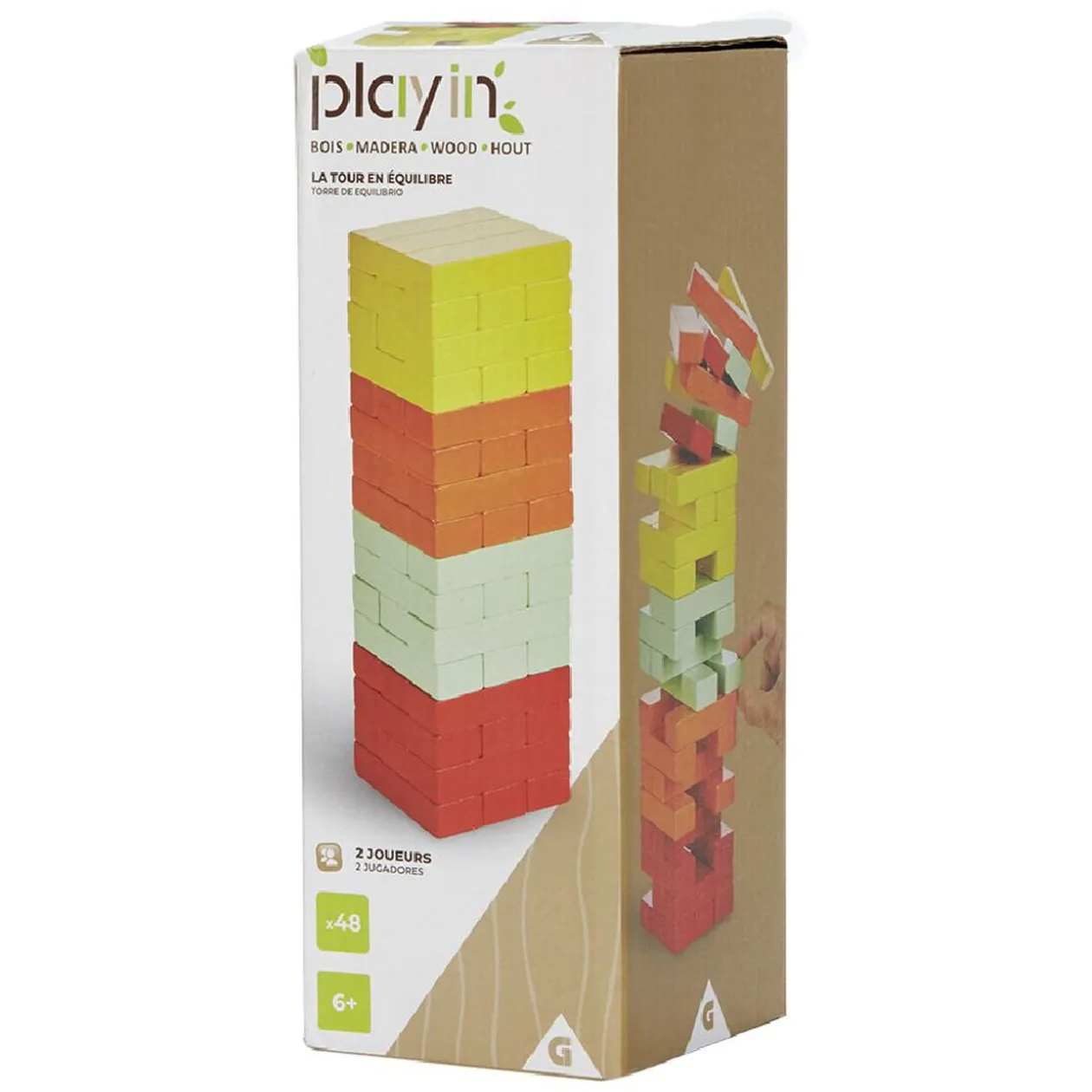 Jeu de construction 48 pièces en bois