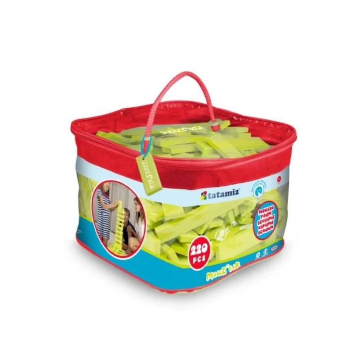 Jeu de construction d'Arpèje en mousse vert 220 pièces