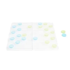 Jeu de dame transparent 25x25cm