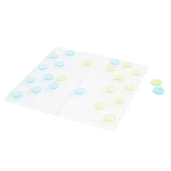 Jeu de dame transparent 25x25cm