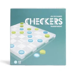 Jeu de dame transparent 25x25cm