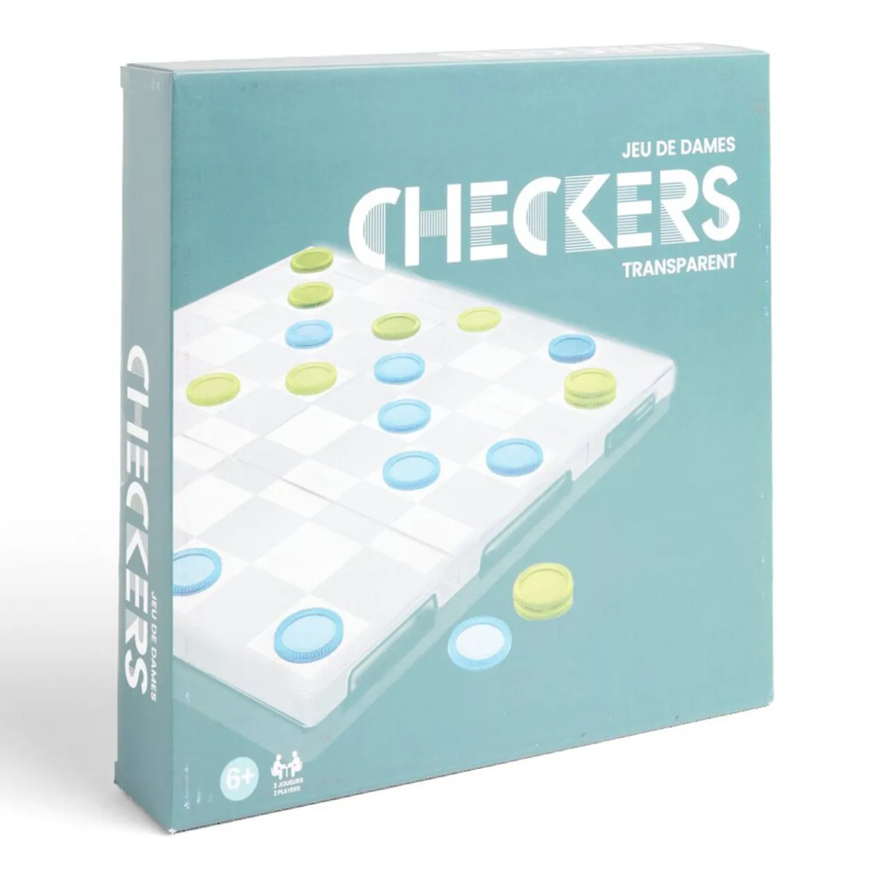 Jeu de dame transparent 25x25cm