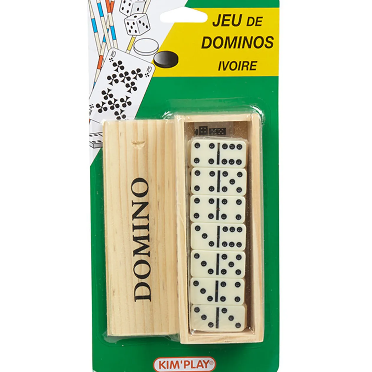 Jeu de domino ivoire plumier